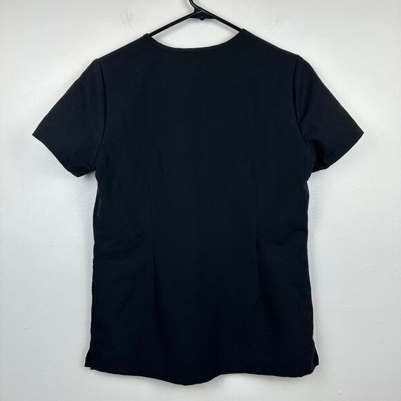 Figs Womens Technical Collection Short Sleeve Pullover V-Neck Black Scrub Top XS - Picture 2 of 10